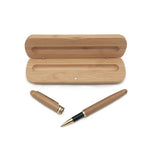 1 set Personalized Engraved Bamboo Ballpoint Pen Box Case Custom Crystal Pen Wedding Favors Father's Day  Back To School Gift