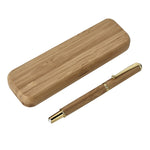 1 set Personalized Engraved Bamboo Ballpoint Pen Box Case Custom Crystal Pen Wedding Favors Father's Day  Back To School Gift