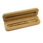 1 set Personalized Engraved Bamboo Ballpoint Pen Box Case Custom Crystal Pen Wedding Favors Father's Day  Back To School Gift