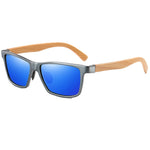 GM Wood Bamboo Sunglasses With Aluminum Metal Frame Men Women Vintage Square Sunglasses Shades Eyewear UV400 Oculos de sol