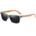 GM Wood Bamboo Sunglasses With Aluminum Metal Frame Men Women Vintage Square Sunglasses Shades Eyewear UV400 Oculos de sol