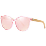 KDEAM Hand-made Polarized Cat Eye Sunglasses Wooden Oversized Steampunk Women Sun Glasses Bamboo oculos With Box