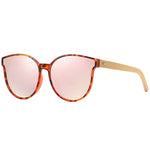 KDEAM Hand-made Polarized Cat Eye Sunglasses Wooden Oversized Steampunk Women Sun Glasses Bamboo oculos With Box