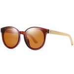 KDEAM Hand-made Polarized Cat Eye Sunglasses Wooden Oversized Steampunk Women Sun Glasses Bamboo oculos With Box