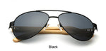 Ralferty Vintage Pilot Wood Sunglasses Men Women UV400 Gradient Sun Glasses Driver Sport Eyewear Original Bamboo Sunglass K1510