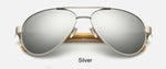 Ralferty Vintage Pilot Wood Sunglasses Men Women UV400 Gradient Sun Glasses Driver Sport Eyewear Original Bamboo Sunglass K1510