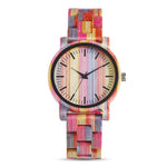 QW Sports Montre Dama Madera Relojes De Mujer Bamboo Lady Women Custom Wooden Wrist Watch for Men and Women