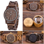 2020 Uwood Wooden Watches Wood Men`s Wristwatches Wooden Band Japan Move' 2035 Quartz Fashion Wood Watch Men relogio masculino