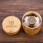 2020 Uwood Wooden Watches Wood Men`s Wristwatches Wooden Band Japan Move' 2035 Quartz Fashion Wood Watch Men relogio masculino