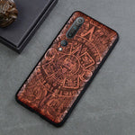 Carved Skull Wood Phone Case For Xiaomi mi 10 mi 9t pro 9 se 8 lite Mi A3 Xiaomi redmi note 8 pro k30 Silicon Wooden Case Cover