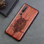 Carved Skull Wood Phone Case For Xiaomi mi 10 mi 9t pro 9 se 8 lite Mi A3 Xiaomi redmi note 8 pro k30 Silicon Wooden Case Cover