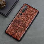 Carved Skull Wood Phone Case For Xiaomi mi 10 mi 9t pro 9 se 8 lite Mi A3 Xiaomi redmi note 8 pro k30 Silicon Wooden Case Cover