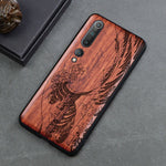 Carved Skull Wood Phone Case For Xiaomi mi 10 mi 9t pro 9 se 8 lite Mi A3 Xiaomi redmi note 8 pro k30 Silicon Wooden Case Cover