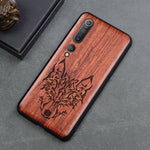 Carved Skull Wood Phone Case For Xiaomi mi 10 mi 9t pro 9 se 8 lite Mi A3 Xiaomi redmi note 8 pro k30 Silicon Wooden Case Cover