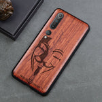 Carved Skull Wood Phone Case For Xiaomi mi 10 mi 9t pro 9 se 8 lite Mi A3 Xiaomi redmi note 8 pro k30 Silicon Wooden Case Cover