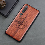 Carved Skull Wood Phone Case For Xiaomi mi 10 mi 9t pro 9 se 8 lite Mi A3 Xiaomi redmi note 8 pro k30 Silicon Wooden Case Cover