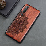 Carved Skull Wood Phone Case For Xiaomi mi 10 mi 9t pro 9 se 8 lite Mi A3 Xiaomi redmi note 8 pro k30 Silicon Wooden Case Cover