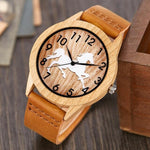 Black Tree of Life Imitation Bamboo Wood Watch Men Women Couple Quartz Wooden Clock Leather Wristwatch Male Reloj montre uhr