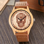 Black Tree of Life Imitation Bamboo Wood Watch Men Women Couple Quartz Wooden Clock Leather Wristwatch Male Reloj montre uhr