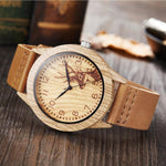 Creative Wood Watch Men Women Couple Quartz Imitation Bamboo Wooden Male Animal Horse Watch Watches Leather Wrist Clock Reloj