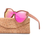 New Brand Design Wood Polarized Sunglasses for Women and Men Fashion Siamese lens with case