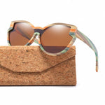 New Brand Design Wood Polarized Sunglasses for Women and Men Fashion Siamese lens with case