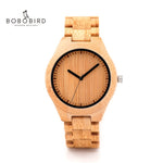 BOBO BIRD Wooden Watch Men relogio masculino Timepieces Japan Movt 2035 Quartz Watches Special for Drop Shipping