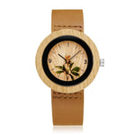 Creative Wood Watch Men Women Couple Quartz Imitation Bamboo Wooden Male Animal Horse Watch Watches Leather Wrist Clock Reloj