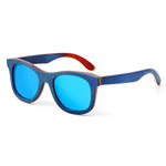 New fashion Retro Wood Women sunglasses men high grade Brand Design Peacock blue Polarized sunglasses Beach Bamboo eyeglasses