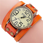 Luxury Brand Vintage Cow Leather Bracelet Watch Women Leather Bamboo Women's Watch  Classic reloj mujer 2019 relogio feminino