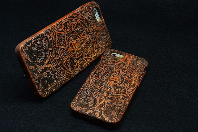LYBALL Wooden Phone Case 100% Handmade Natural Real Wood Bamboo Hard Cover for Apple iPhone X XR XS MAX 8 7 Plus 6 6S Plus 5S SE