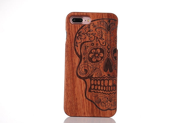 LYBALL Wooden Phone Case 100% Handmade Natural Real Wood Bamboo Hard Cover for Apple iPhone X XR XS MAX 8 7 Plus 6 6S Plus 5S SE