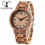 YISUYA Nature Wood Bamboo Watch Men Handmade Full Wooden Creative Women Watches New Fashion Quartz Clock Christmas Gift