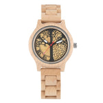 Natural All Bamboo Wood Clock Women Watches Top Brand Luxury Quartz Ladies Dress Watch Wooden Brangle For Gifts horloges vrouwen
