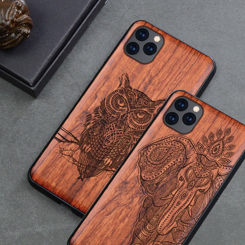 New For iPhone 11 Case Luxury Slim Wood Back Cover TPU Bumper Case For iPhone 11 Pro iPhone 11 Pro Max Phone Cases