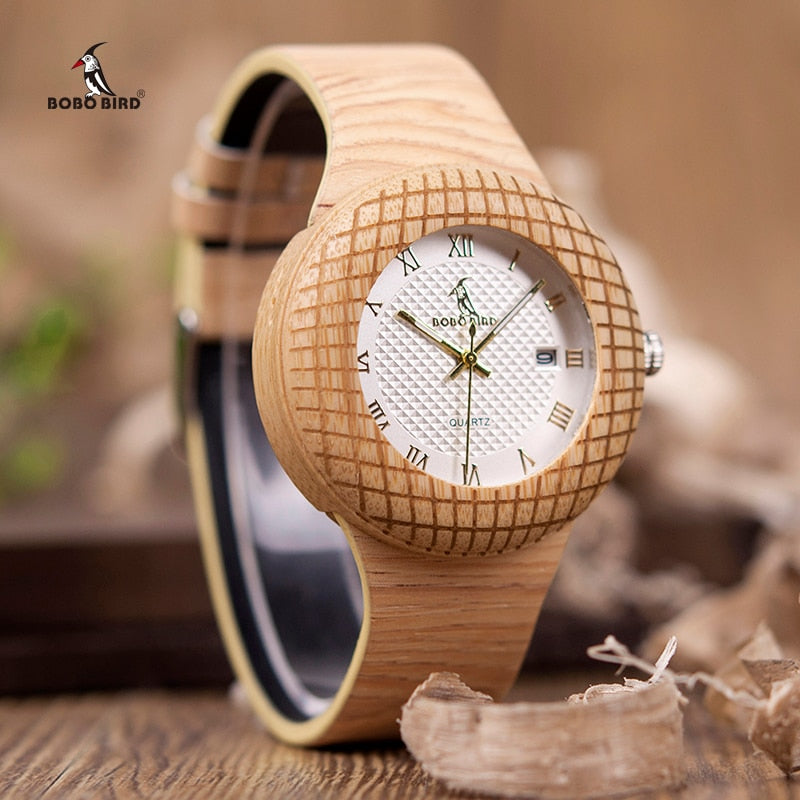 BOBO BIRD Wooden Quartz Watch Men Women Timepieces Leather Band Wristwatches for  Gifts In Wooden Box W-iQ17 DROP SHIPPING
