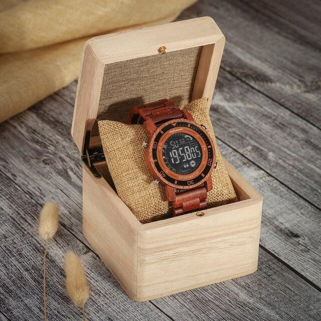 Shifenmei Smart Watch Men's Digital Electronic Wristwatches Male Sports Chronograph Luxury Army Men Wooden Watch Relojes Hombre